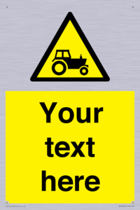 Custom warning farm machinery